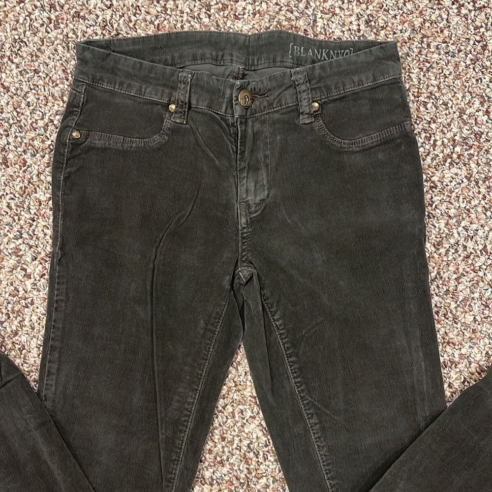 BLANK NYC Corduroy Skinny Jeans Gunmetal - Size 27